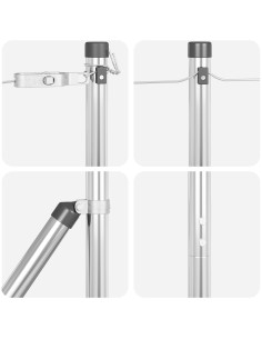 Palo della recinzione 7 pcs Argento Acciaio 2