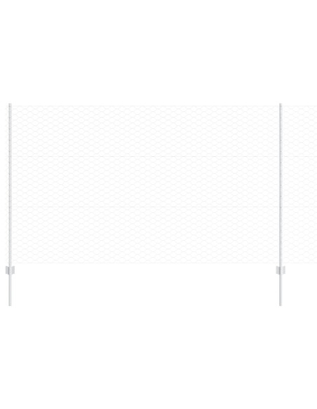Pali per Recinzione  10 pz U-Channel 140 cm Acciaio Zincato, Recinzione Esagonale  1.4x10 m Acciaio Zincato