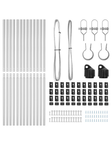 Palo della recinzione 13 pcs Argento Acciaio