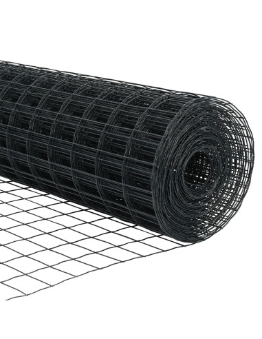 Recinzione con Posto Grigio 1 x 25 m Acciaio