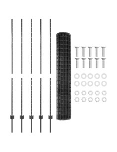 Recinzione con Posto Grigio 1,5 x 10 m Acciaio 2