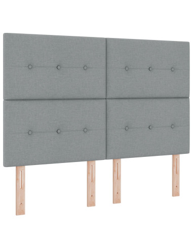 Letto a molle con materasso Grigio chiaro 160 x 200 cm Tessuto