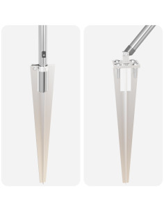 Palo della recinzione 7 pcs Argento Acciaio 2