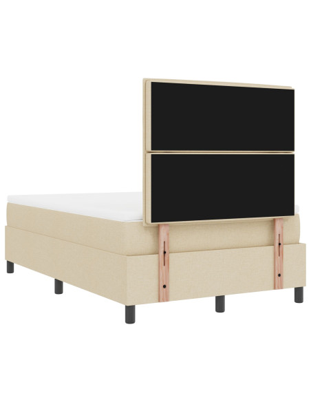 Letto a Box Spring  con Materasso Crema 120x200 cm Tessuto