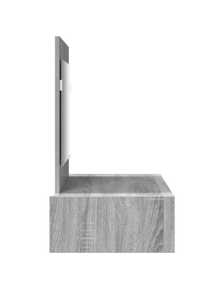 Tavolo da trucco appeso Grigio Sonoma 83x40x70 cm