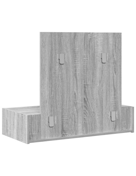 Tavolo da trucco appeso Grigio Sonoma 83x40x70 cm