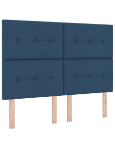 Letto a molle con materasso Blu 140 x 190 cm Tessuto 2