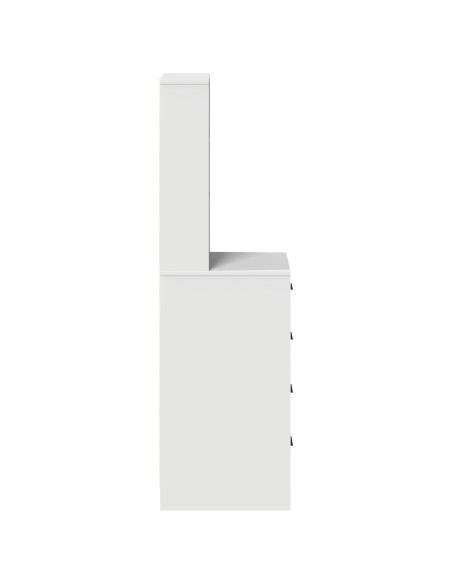 Highboard Bianco 40x41x135 cm in Legno Ingegnerizzato
