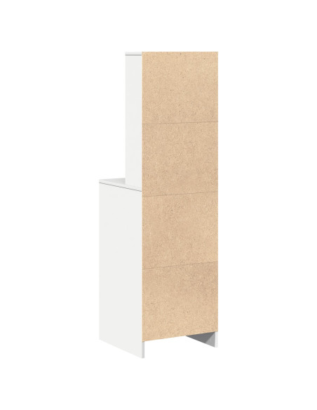Highboard Bianco 40x41x135 cm in Legno Ingegnerizzato