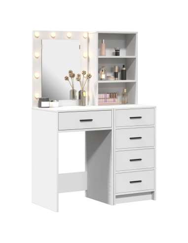 Tavolo da Trucco con cassetto 2 pcs Bianco 50 x 41 x 135 cm