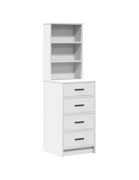 Set di due pezzi per il tavolo da trucco con LED in legno ingegnerizzato bianco