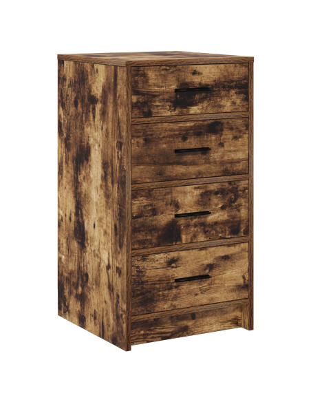 Set da 3 pezzi di toeletta con LED in rovere affumicato, in legno ingegnerizzato