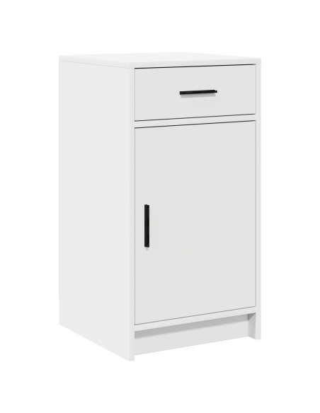 Set da Tavolo da Trucco a 2 Pezzi con LED in Legno Ingegnerizzato Bianco