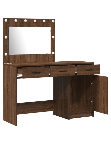 Set di Toeletta a 2 pezzi con LED in Nero Rovere