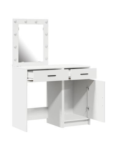 Tavolo da Trucco con cassetto 2 pcs Bianco 50 x 41 x 135 cm
