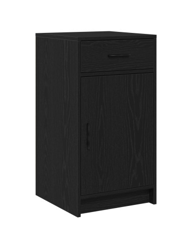 Tavolo da Trucco con cassetto 3 pcs Nero Legno multistrato