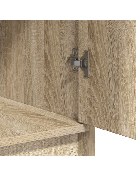 Set di toeletta a 3 pezzi con LED in Rovere Sonoma in legno ingegnerizzato