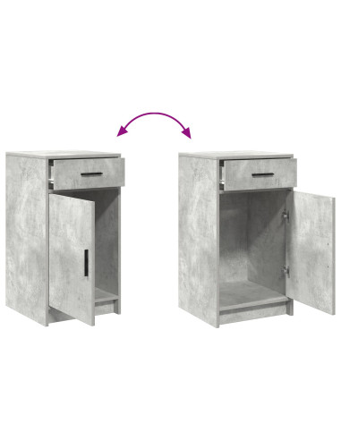 Tavolo da Trucco con cassetto 3 pcs Grigio Legno multistrato