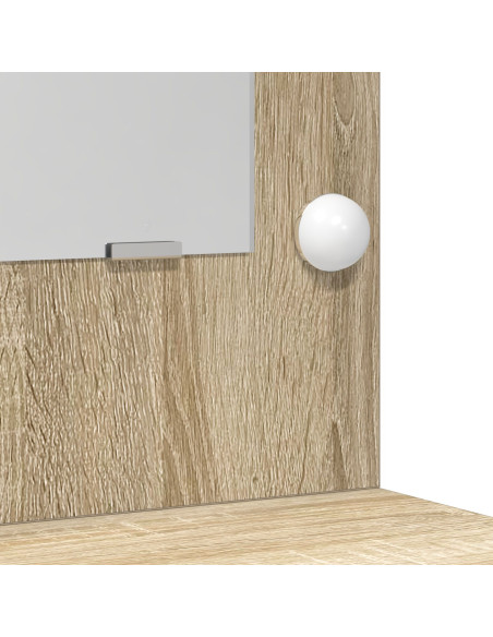 Tavolo da Trucco con cassetto 2 pcs Marrone Legno multistrato