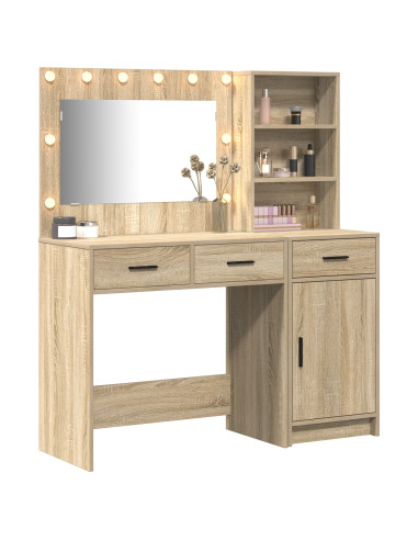 Tavolo da Trucco con cassetto 2 pcs Marrone Legno multistrato