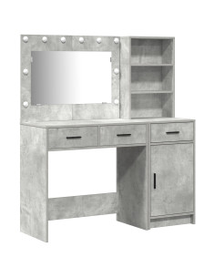 Tavolo da Trucco con cassetto 2 pcs Grigio Legno multistrato 2