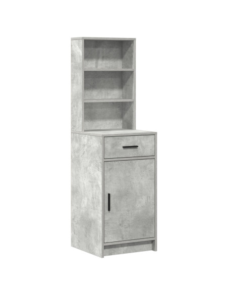 Set da toeletta a 2 pezzi  con LED in legno ingegnerizzato grigio cemento