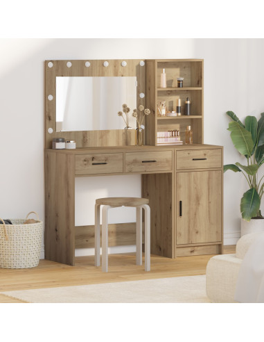 Tavolo da Trucco con cassetto 2 pcs Marrone Legno multistrato