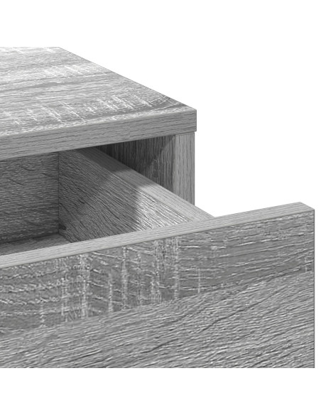 Set di Toeletta 3 Pezzi  Grigio in Legno Ingegnerizzato