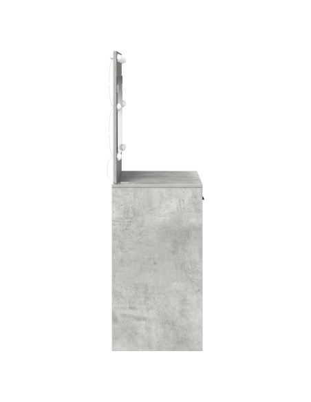 Toeletta  con luci LED Grigio cemento 78,5x41x135 cm