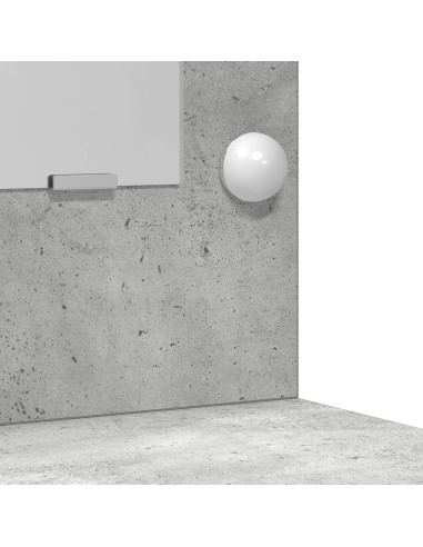 Tavolo da Trucco con cassetto Grigio cemento 78,5 x 41 x 135 cm