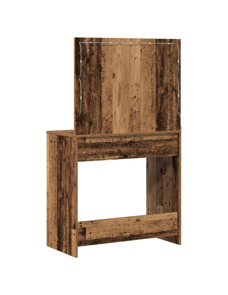 Tolette con Luci LED Legno Antico 78,5x41x135 cm
