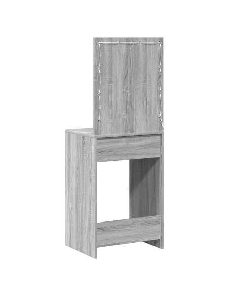 Tolette con luci LED Grigio Sonoma 50x41x135 cm