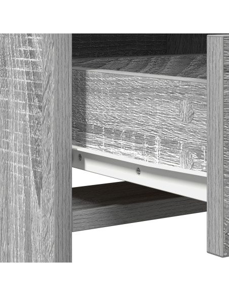 Tolette con luci LED Grigio Sonoma 50x41x135 cm