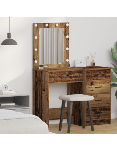 Tavolo da Trucco con cassetto Legno vecchio 50 x 41 x 135 cm