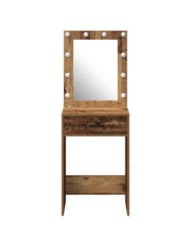 Tavolo da Trucco con cassetto Legno vecchio 50 x 41 x 135 cm