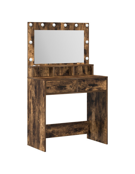 Tavolo da Trucco Rovere fumé 79 x 41 x 135 cm Legno multistrato