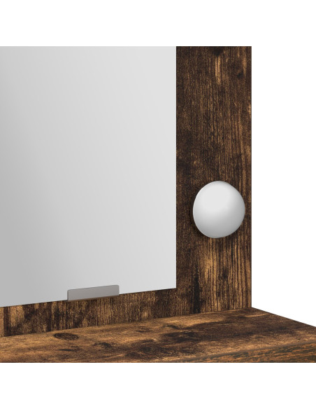 Tolette  con luci LED Rovere Affumicato 79x41x135 cm