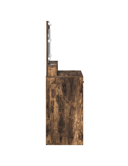 Tolette  con luci LED Rovere Affumicato 79x41x135 cm
