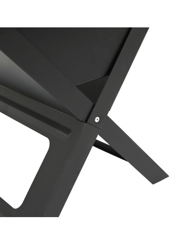 Griglia da Esterno Nero 46 x 31 x 31 cm Acciaio