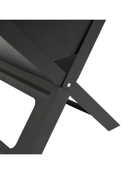 Grill a carbone pieghevole  Nero 46x30x31 cm in acciaio