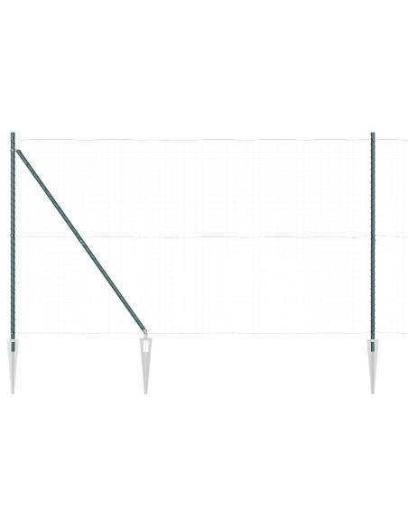 Pali per recinzione  con picchetto 7 pcs Ø32 mm 170 cm acciaio zincato