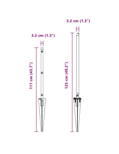 Palo della recinzione 13 pcs Grigio Acciaio 2