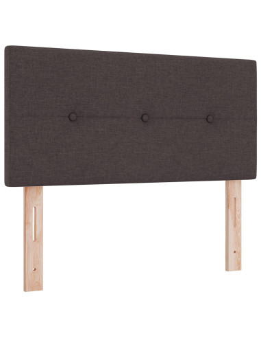 Letto a molle con materasso Marrone Scuro 100 x 200 cm Tessuto