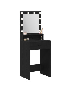 Tavolo da Trucco Rovere Nero 50 x 41 x 135 cm Legno multistrato 2