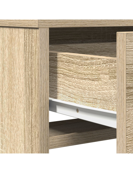 Toeletta vitaXL con luci LED Rovere Sonoma 50x41x135 cm