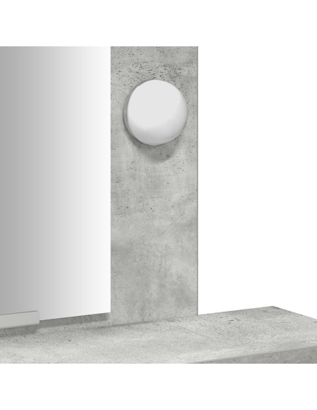 Toeletta  con luci LED Grigio cemento 50x41x140 cm