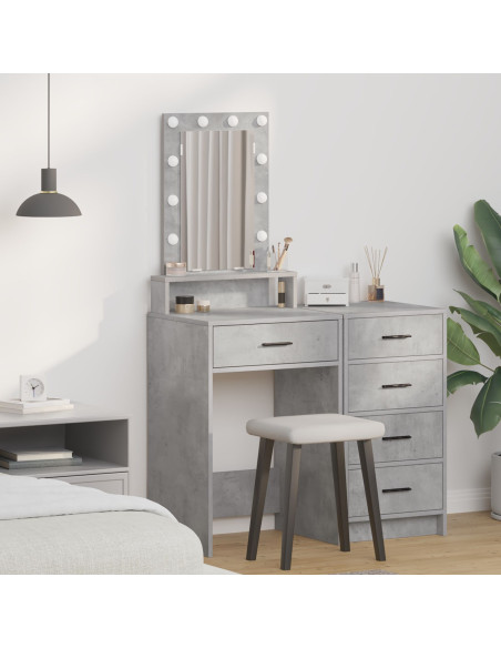 Toeletta  con luci LED Grigio cemento 50x41x140 cm