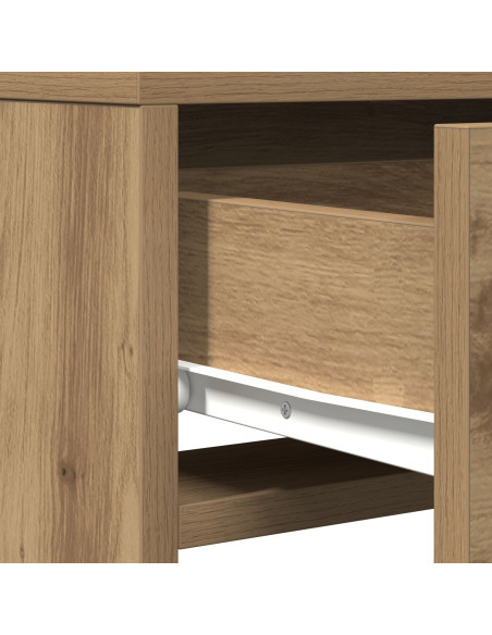 Toeletta con Luci LED Rovere 50x41x140 cm