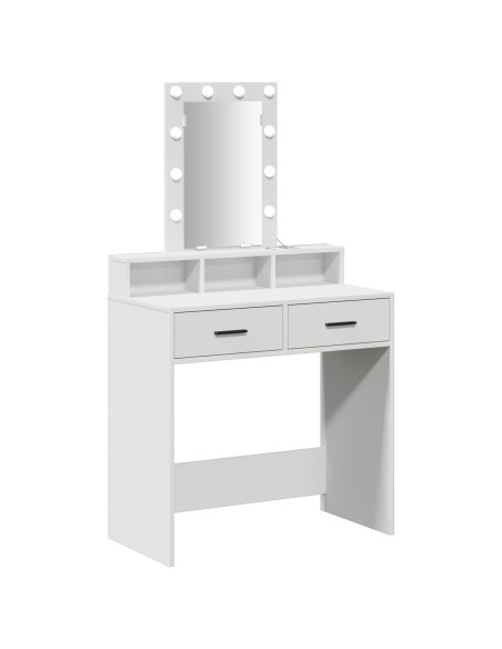 Toeletta  con luci LED bianca 79x41x140 cm