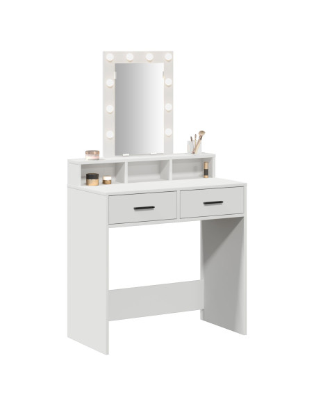 Toeletta  con luci LED bianca 79x41x140 cm